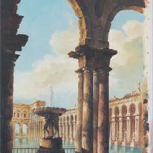 Robert Hubert - Particolare Di Antiche Rovine Utilizzate Come Bagni Pubblic (Cm. 125 X 210 - Acrilico Su Telai)