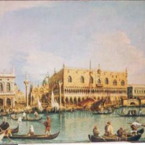 Canaletto - Piazza San Marco Molo E Dal Bacino (Cm. 51 X 73 - Olio Su Tela)