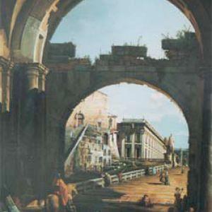 Bernardo Bellotto - Capriccio Romano Con Il Campidoglio (Cm. 135 X 117)