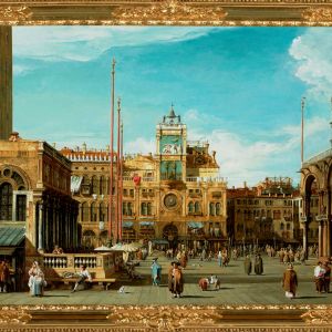 Canaletto - Piazzetta San Marco Verso Nord (Cm. 55 X 71 - Olio Su Tela)