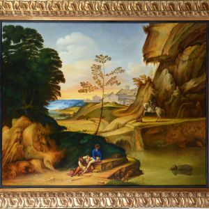 Giorgione - Il Tramonto (Cm. 73 X 91 - Olio Su Tavola)