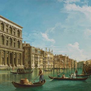 Canaletto - Il Canal Grande Da Palazzo Grimani a Palazzo Foscari (Cm. 94 X 58)